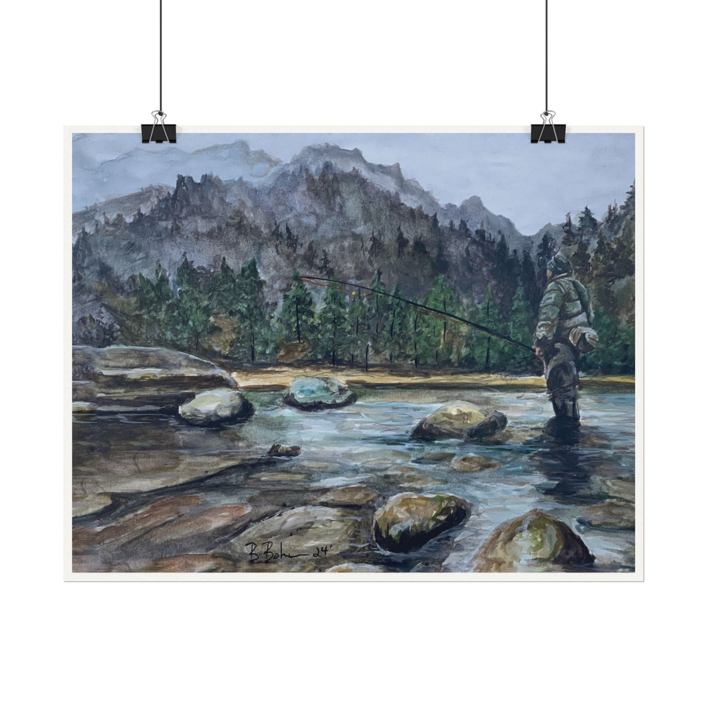 "Mystic Drift: Fly Fishing in the Mist"