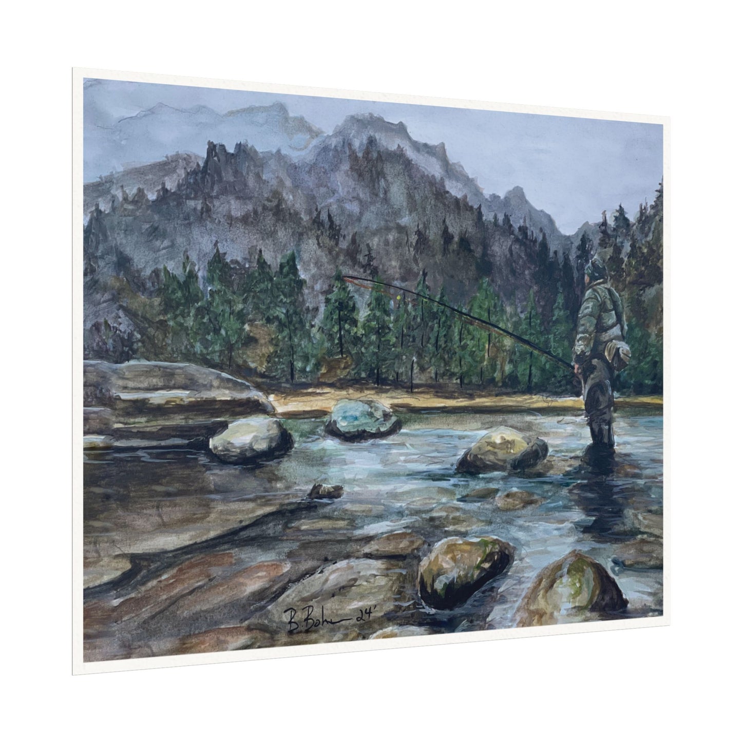 "Mystic Drift: Fly Fishing in the Mist"
